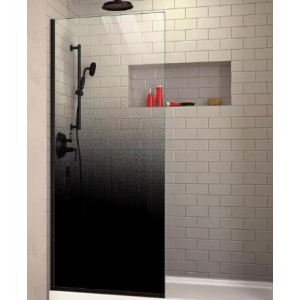 Spla Gradient Glass Frameless Single Panel With Black U Channel-1000